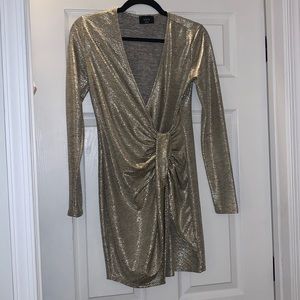 Shimmer long sleeve dress
